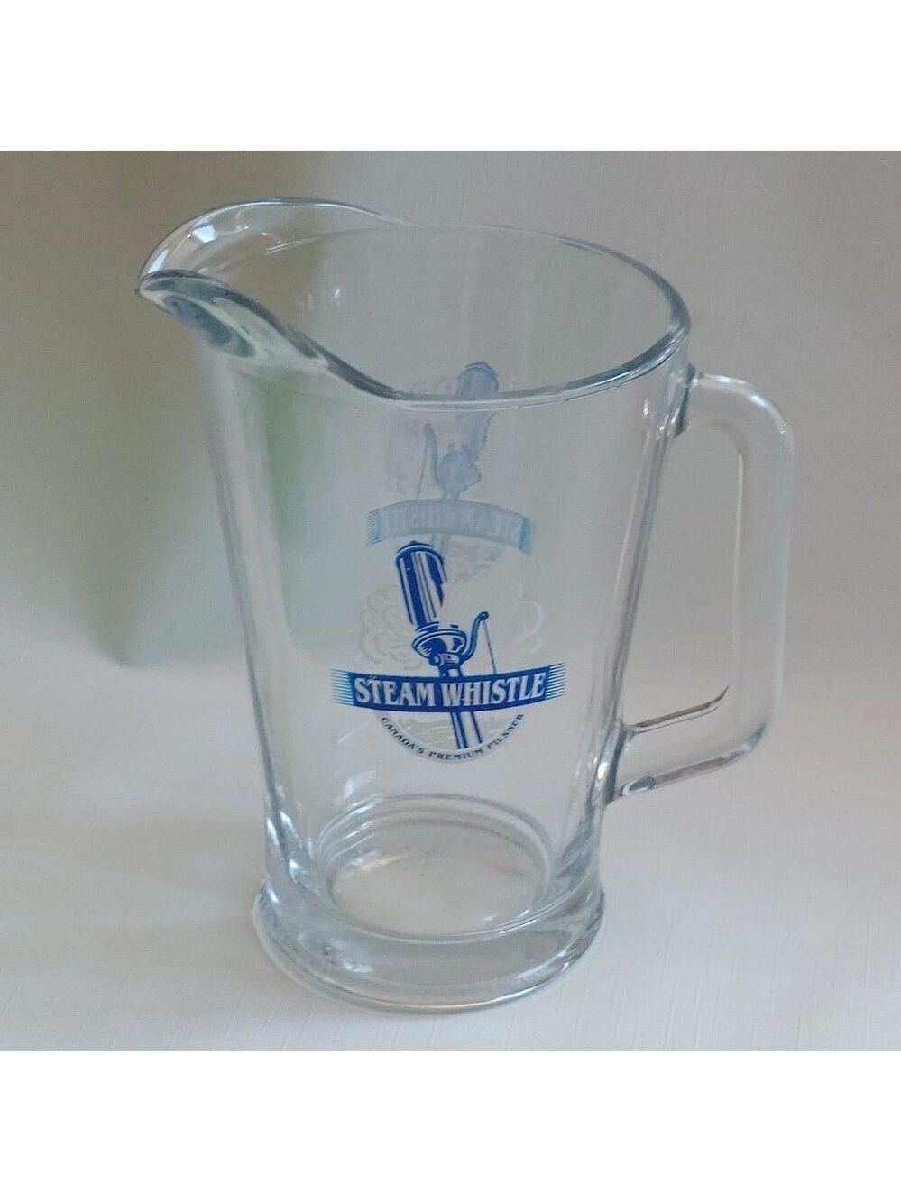 LARGE Steam Whistle Glass Pitcher